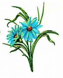 beginner-friendly daisy machine embroidery pattern - Double Daisy for patchwork quilt blocks