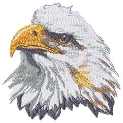 bird detailed machine digital embroidery - Eagle Head perfect for reusable tote bags