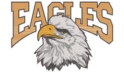 Eagles - bird detailed machine digital unique stunning embroidery design for Caps