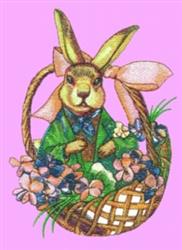 detailed easter bunny rabbit machine embroidery pattern - Easter Bunny for Spring Decor