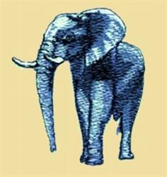 beginner-friendly elephant machine embroidery pattern - Elephant for decorative pillow covers