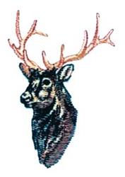 Elk - 5x7 reindeer detailed machine embroidery design perfect for Hunting Gear