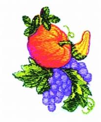 Fall Spray - 4x4 pumpkin detailed machine embroidery design for kitchen tea towels