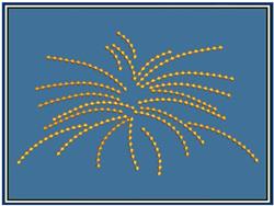 Fire Cracker Spray - 6x10 spray beginner-friendly embroidery design for Party Invitations