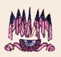 flag detailed machine embroidery - Flag Day Flags perfect for reusable tote bags