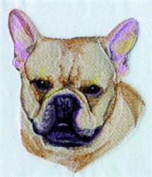 Frenchie - 4x4 puppy dog detailed machine embroidery design perfect for Pet Blankets