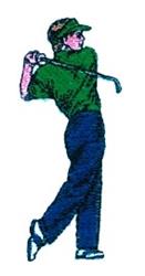 golfer detailed machine digital embroidery - Golfer perfect for Sports Apparel