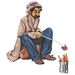 Hobo - hobo detailed machine machine embroidery design perfect for Canvas Prints