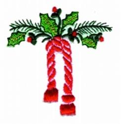 Holly Drape - 4x4 drape beginner-friendly machine embroidery design for Table Linens