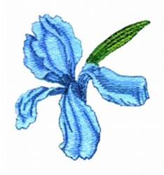 flower beginner-friendly machine embroidery - Iris flower for reusable tote bags