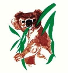 bear detailed machine digital embroidery - Koala perfect for decorative pillow covers