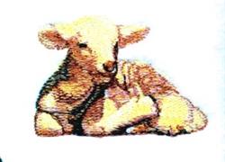 lamb detailed machine digital embroidery - Lamb perfect for patchwork quilt blocks