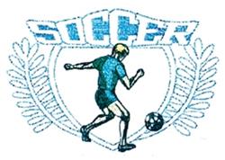 leaf detailed machine digital embroidery - Mens Soccer Crest perfect for Soccer Gear