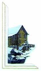 Old Mill - 6x10 mill detailed machine embroidery design for patchwork quilt blocks