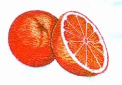 Orange - 4x4 orange detailed machine digital embroidery design for kitchen tea towels