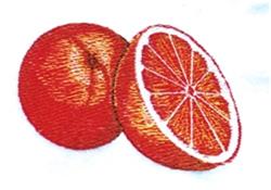 Vibrant orange fruit featuring a whole orange and a detailed slice, showcasing texture and color.