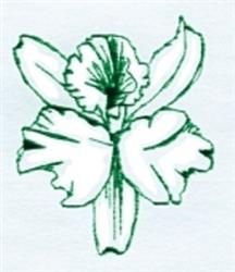 quick stitch orchid machine embroidery pattern - Orchid perfect for Tablecloths