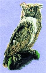 owl detailed machine digital embroidery - Owl perfect for reusable tote bags