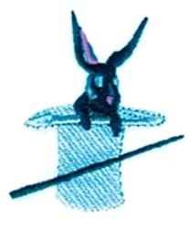 quick stitch bunny rabbit machine embroidery pattern - Rabbit In Hat for Magic Show Props