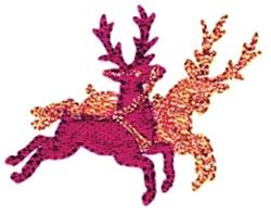 reindeer beginner-friendly machine embroidery - Reindeers for Party Invitations