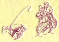 Roper & Calf - calf detailed machine embroidery design perfect for reusable tote bags