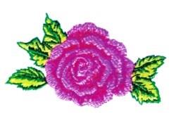 rose beginner-friendly machine embroidery - Rose perfect for patchwork quilt blocks