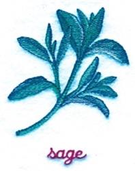 beginner-friendly leaf machine embroidery pattern - Sage perfect for kitchen aprons