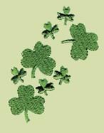 leaf beginner-friendly machine embroidery - Shamrocks perfect for Party Favors