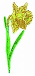 daffodil beginner-friendly machine embroidery - Single Daffodil for decorative pillow covers