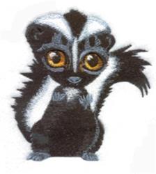 detailed skunk machine embroidery pattern - Skunk perfect for reusable tote bags