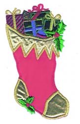 5x7 applique Santa Claus pattern - Stocking Applique perfect for kitchen tea towels