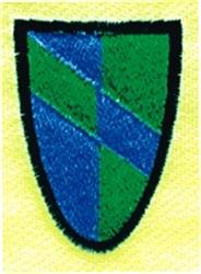 Stripe Shield - 4x4 shield beginner-friendly embroidery design for decorative pillow covers
