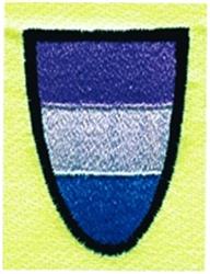 shield beginner-friendly machine embroidery - Striped Shield for patchwork quilt blocks