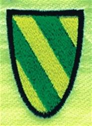 shield beginner-friendly machine embroidery - Striped Shield for patchwork quilt blocks
