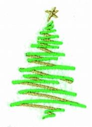 Stylized Tree - 4x4 tree beginner-friendly embroidery design for Holiday Cards