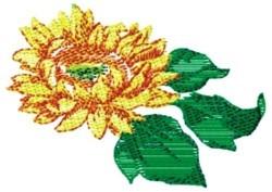 sunflower beginner-friendly machine embroidery - Sunflower for kitchen tea towels