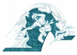 Surfer - surfer detailed machine embroidery design perfect for reusable tote bags