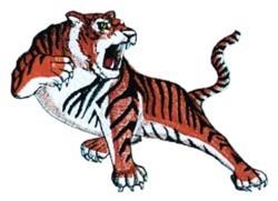 detailed tiger machine digital embroidery pattern - Tiger perfect for Sports Jerseys