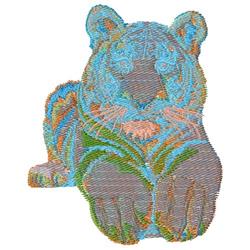 tiger detailed machine digital embroidery - Tiger perfect for patchwork quilt blocks
