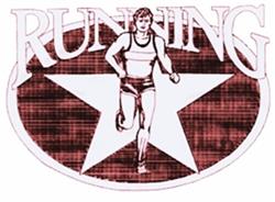Track Runner - star detailed machine embroidery design perfect for Race Shirts
