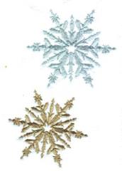 snowflake beginner-friendly machine embroidery - Two Snowflakes for Holiday Ornaments