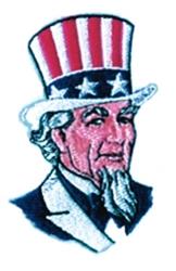 Uncle Sam Head - 5x7 head detailed embroidery design for decorative pillow covers