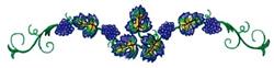 detailed runner machine embroidery pattern - Vineyard Runner for decorative pillow covers