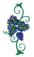 Vineyard Side - 4x4 side beginner-friendly embroidery design for decorative pillow covers