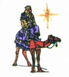 star beginner-friendly machine embroidery - Wiseman perfect for Holiday Pillows