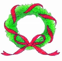 Wreath - 4x4 wreath quick stitch machine embroidery design for decorative pillow covers