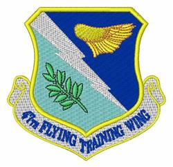 47th Training Wing - 4x4 wing detailed machine embroidery design for Uniform Patches
