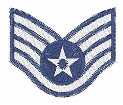 Air Force E-5 Staff Sergeant - 4x4 star beginner-friendly embroidery design for Uniforms