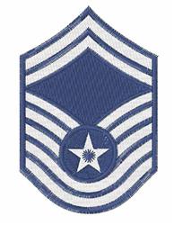 star detailed machine embroidery - Air Force E-8 Senior Master Sergeant for Bag Accents