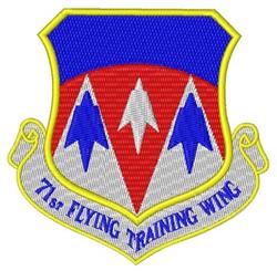wing detailed machine embroidery - Air Force Training Wing for decorative pillow covers